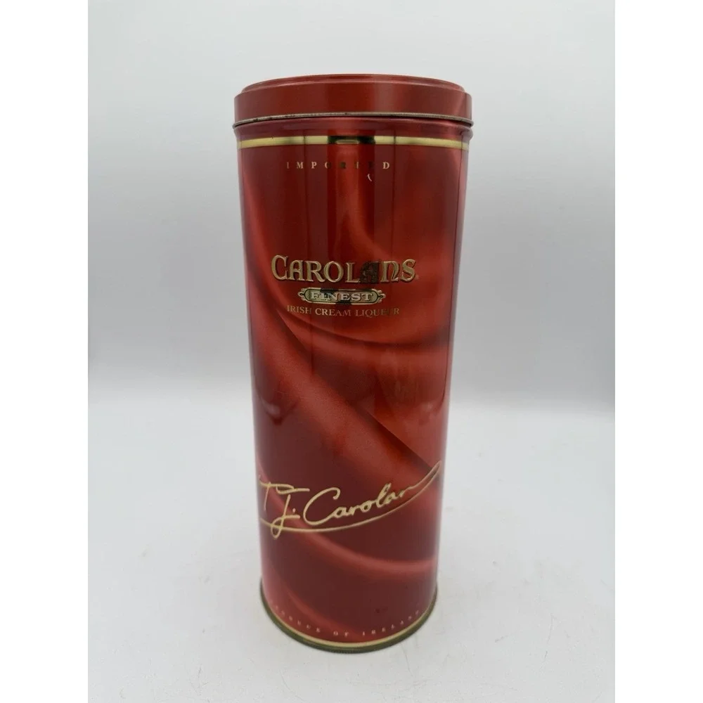 🍀🥃‎ Carolans Irish Cream Liqueur Tin Container – Collectible Storage Tin 🥃🍀